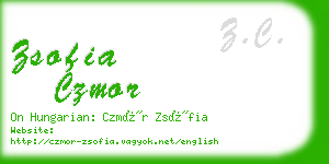 zsofia czmor business card